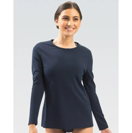 Dolfin Women's Crew Neck Long Sleeve Rash Guard