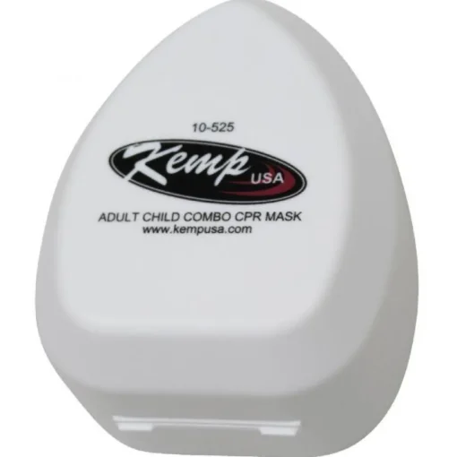 Kemp USA Adult Child Combo CPR Mask w/ Gloves And Wipes In Hard Case