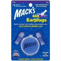 Mack's Aqua Block Silicone Earplugs w/ Case