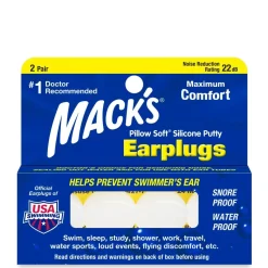 Mack's Pillow Soft Silicone Putty Earplugs - 2 Pair