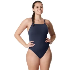 Speedo Solid Strappy Fixed Back