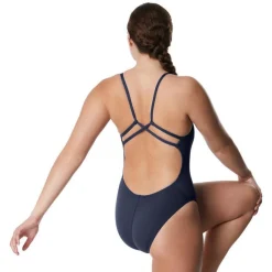 Speedo Solid Strappy Fixed Back