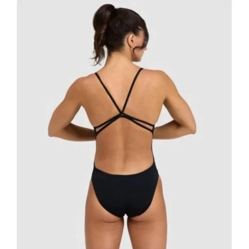 W Swimsuit Lace Back Solid
